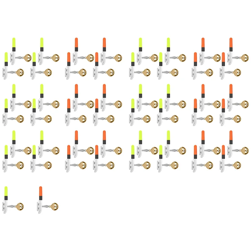 

ONGE 50 PCS Fishing Glow Sticks With Bells, LED Glow Sticks For Fishing, LED Night Fishing Strike Alert Glow