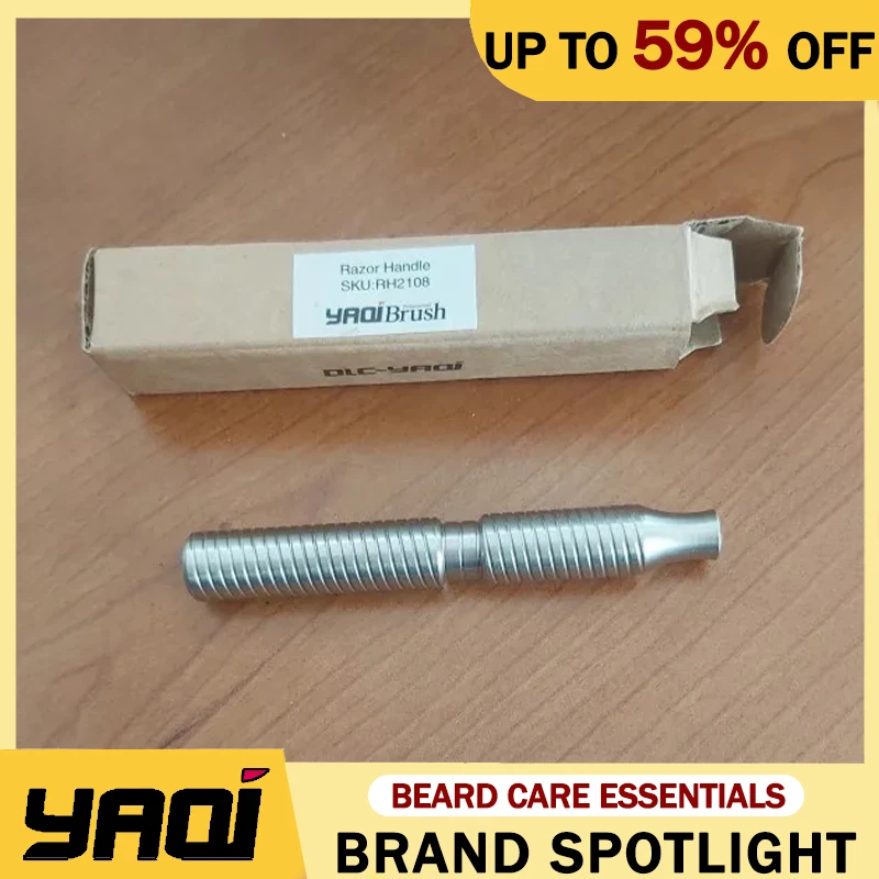 

YAQI 88 мм, твердый материал из нержавеющей стали, безопасная ручка для бритвы, высокое качество, легкая, долговечность, минимализм, ручка для бритвы для мужчин