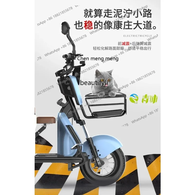 ss 26 Electric Tricycle Household Small Passenger and Cargo Dual-Use Women's Battery Car Leisure