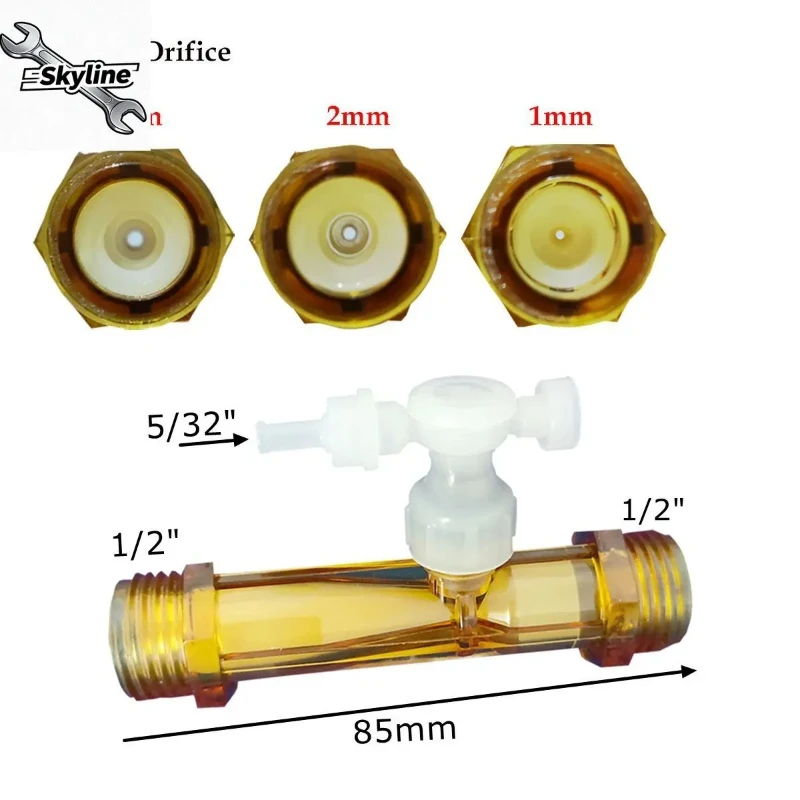 Injector with Valve for Gas-Liquid Mixing, Ozone Resistant Spa Injector with 1/4