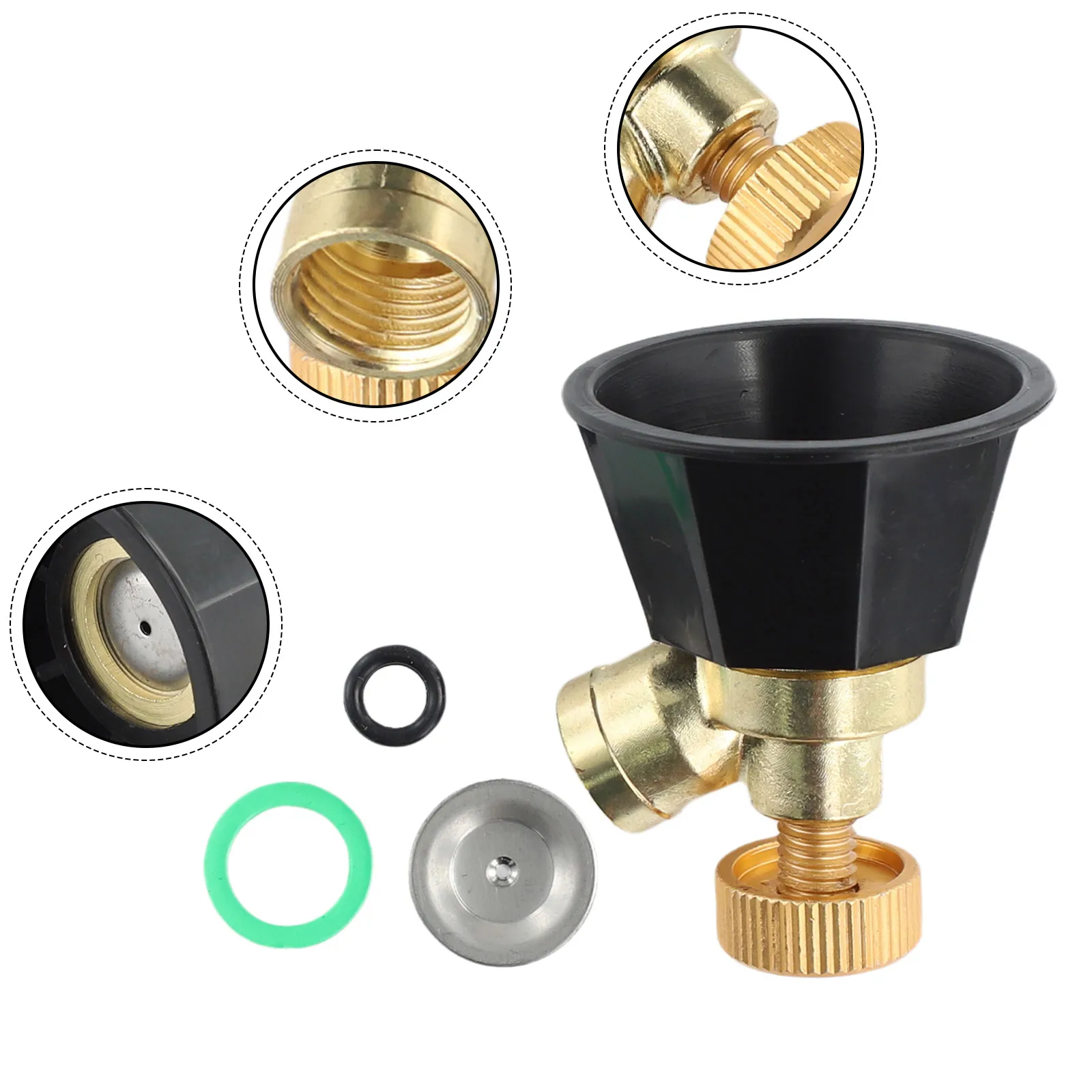 Atomized Adjustable Agricultural Sprinkler Head Alloy Black Cyclone Sprinkler  Fruit And Vegetable Garden Agricultural Sprayer