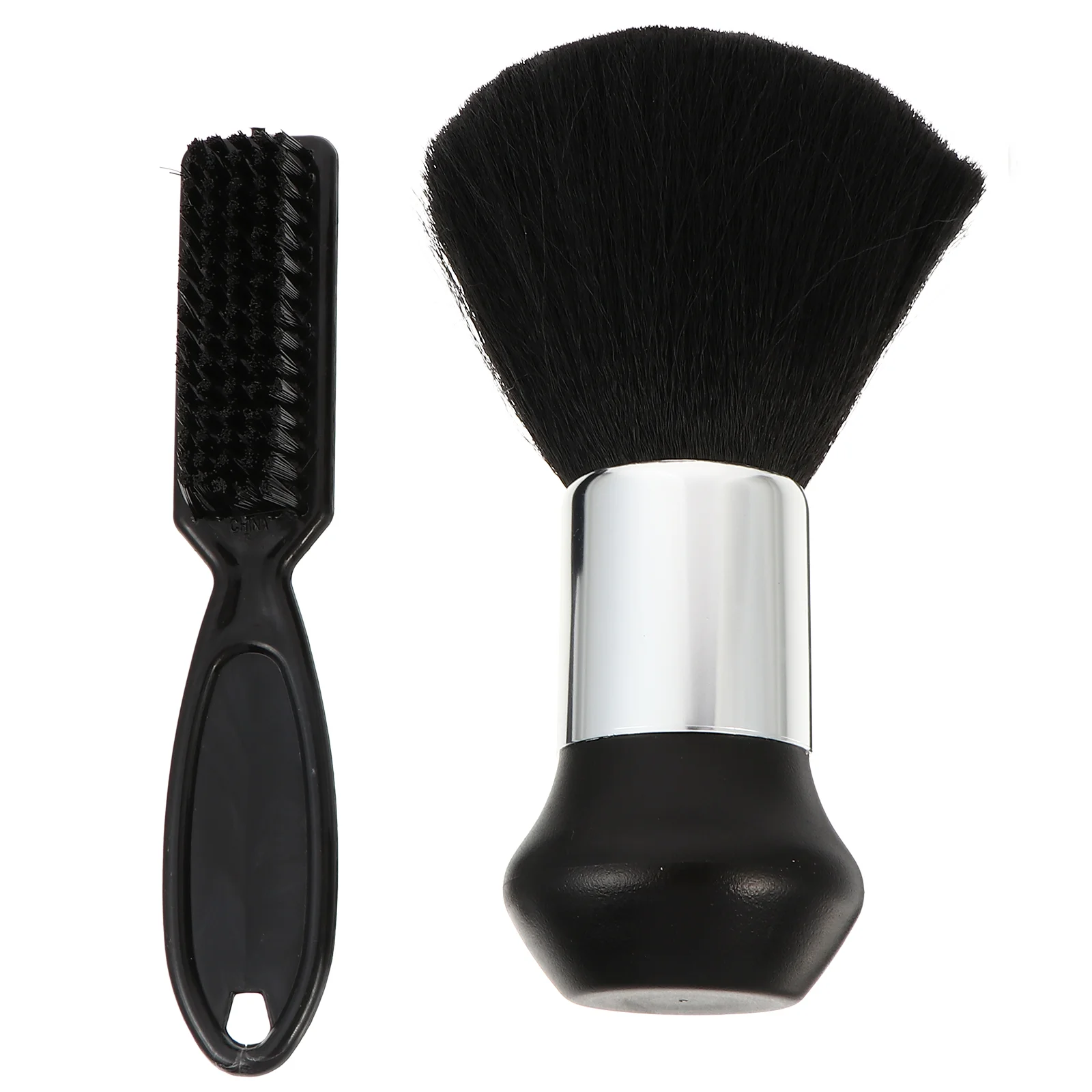 2 uds cepillo de limpieza para el cabello cepillo para el hogar afeitado hogar mezcla peluquero cuello plumero corte de pelo Nylon viaje