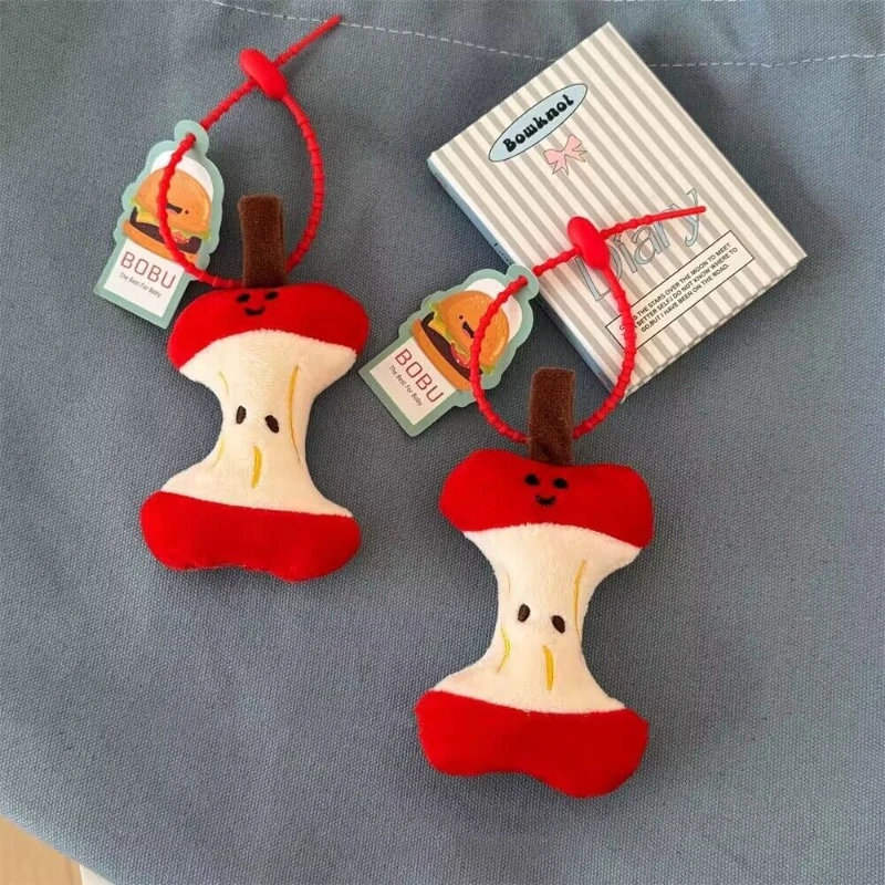 Ins carino creativo Apple Core bambola ciondolo peluche borsa portachiavi accessori appesi bambola Gift Пуovahganda199 Игру Для Клю opetй