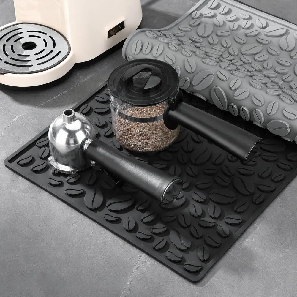 Anti Slip Silicone Bar Mat Coffee Station Drying Pad Heat Resistant Kitchen Drain Tray Protective Tableware Mat For Home