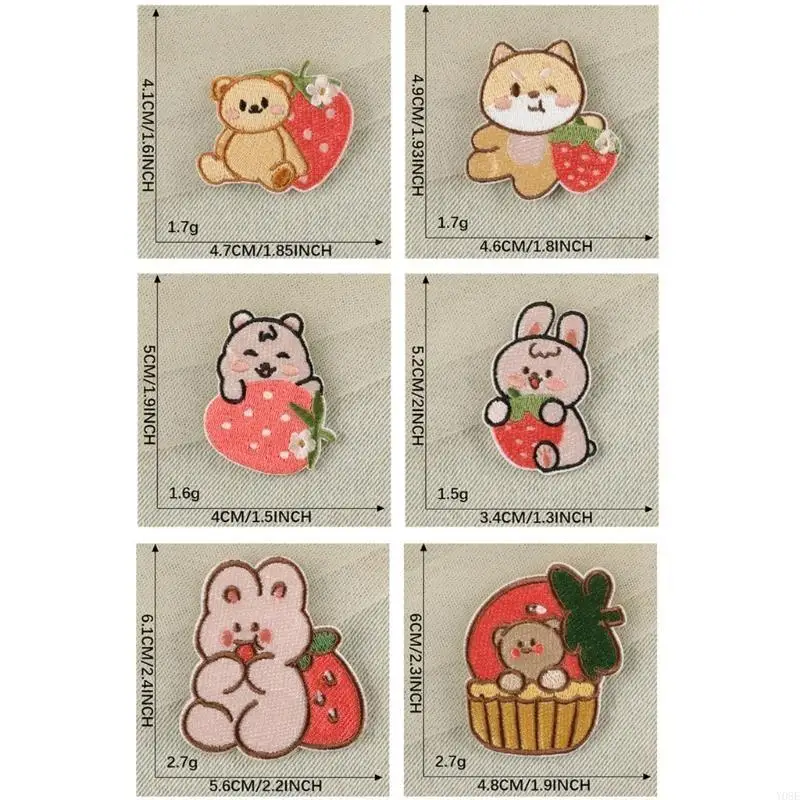7 pcs portent du fer sur des patchs coudre sur des appliques décoratives brodées Patches Y08E