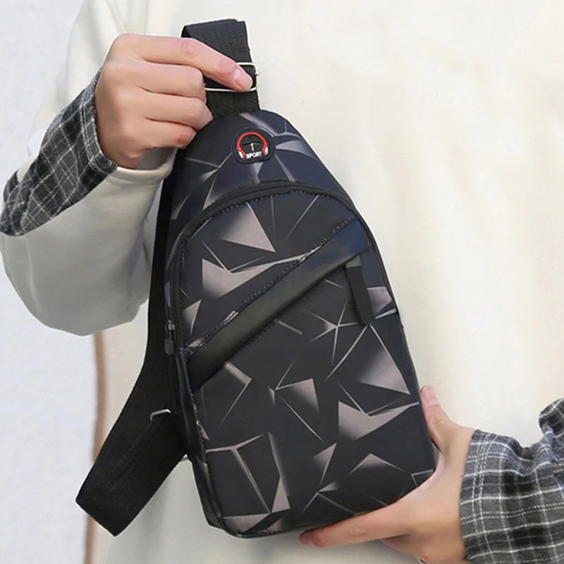 Korean Chest Bag Men's Fashion Camouflage Men's Satchel Shoulder Bag Crossbody Oxford Cloth Casual Bags Canvas Small Backpack