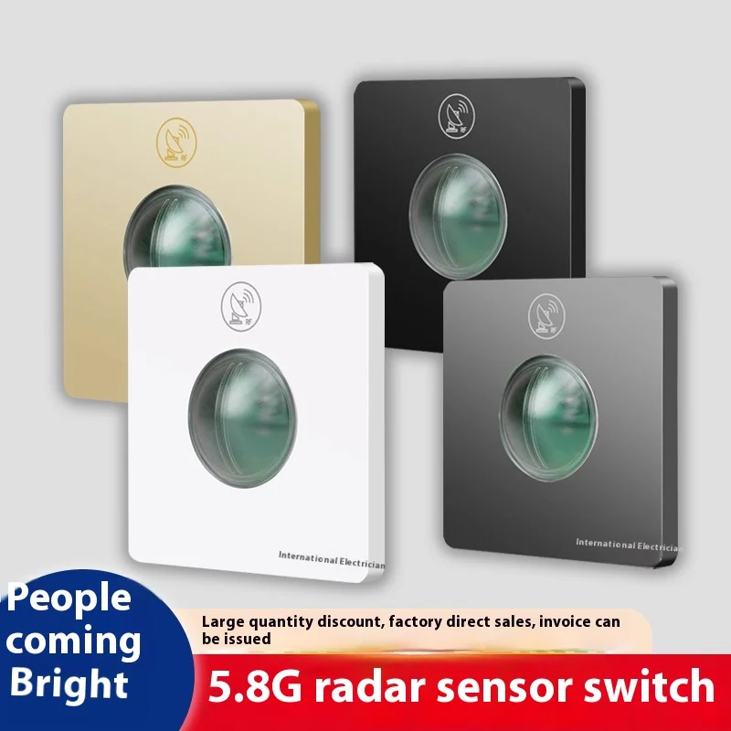 

Микроволновый радар-сенсорный переключатель, гаражный коридор, светодиодные фонари для домашнего использования, 220 В, управление освещением с мешком по времени, 86 датчик человеческого тела