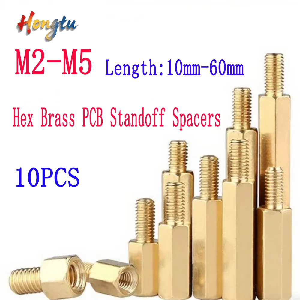 

10pcs/lot M2 - M5 Hex Brass PCB Standoff Spacers