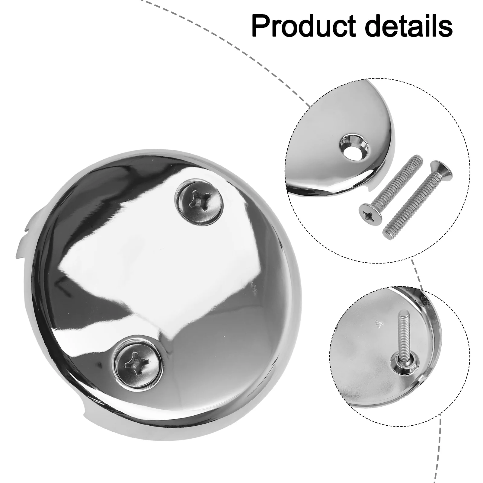 Bathroom Renovation Dual Hole Drain Plate Easy Setup Matte Screws Included Modern Bathroom Decor Robust Drainage System