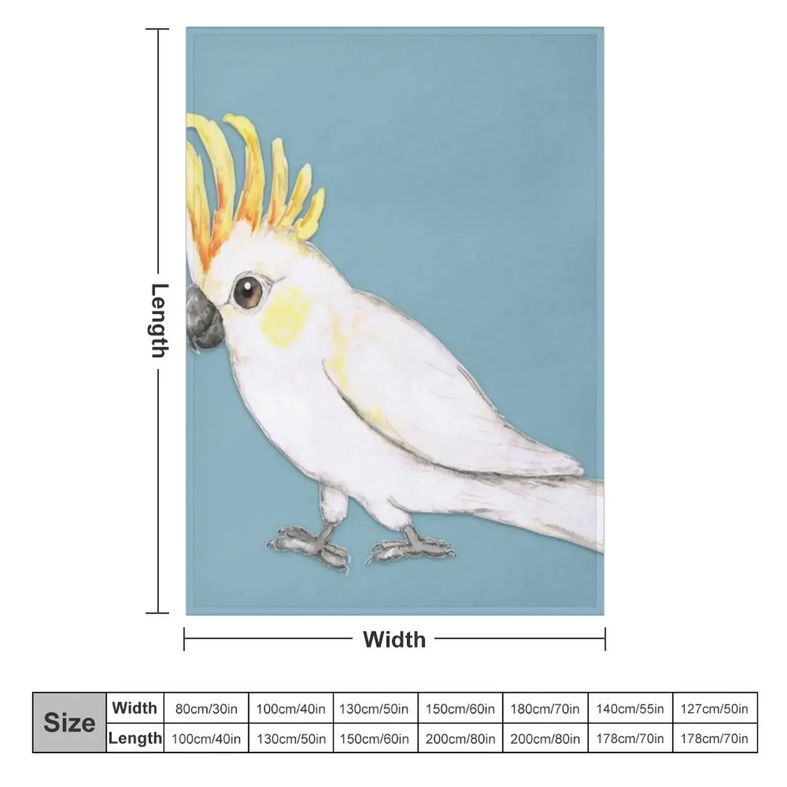 Sulphur crested cockatoo Throw Blanket Vintage Thermal manga Blankets