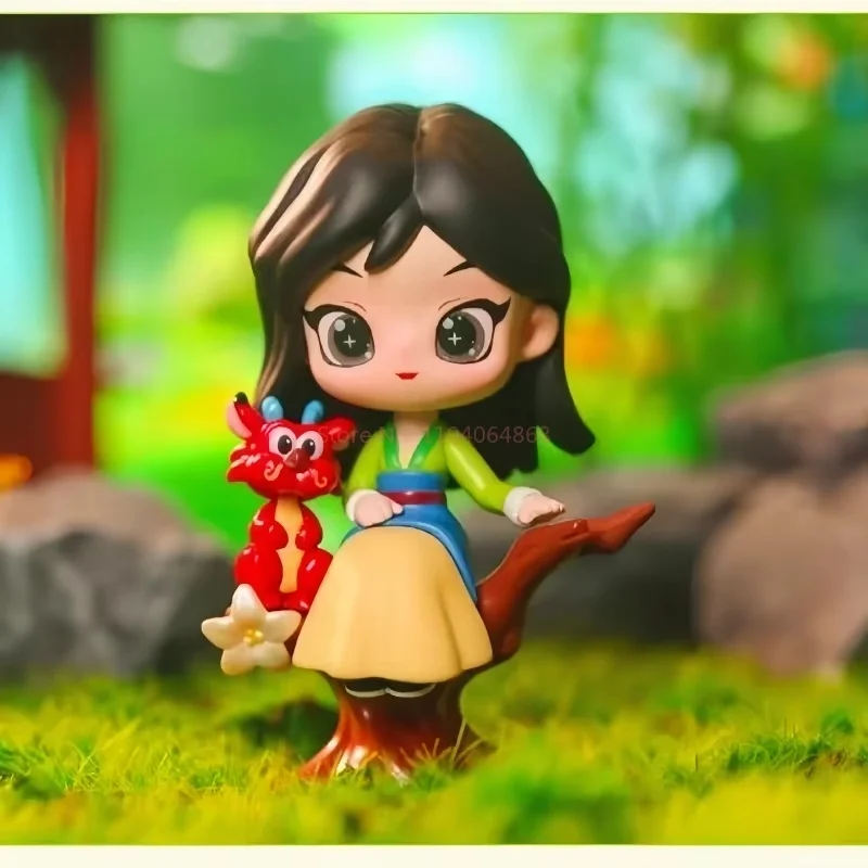 

Disney Princess Genuine Series Blind Box Fairy Tale Town Surprise Trend Girl Cute Handmade Desktop Car Ornament Birthday Gifts