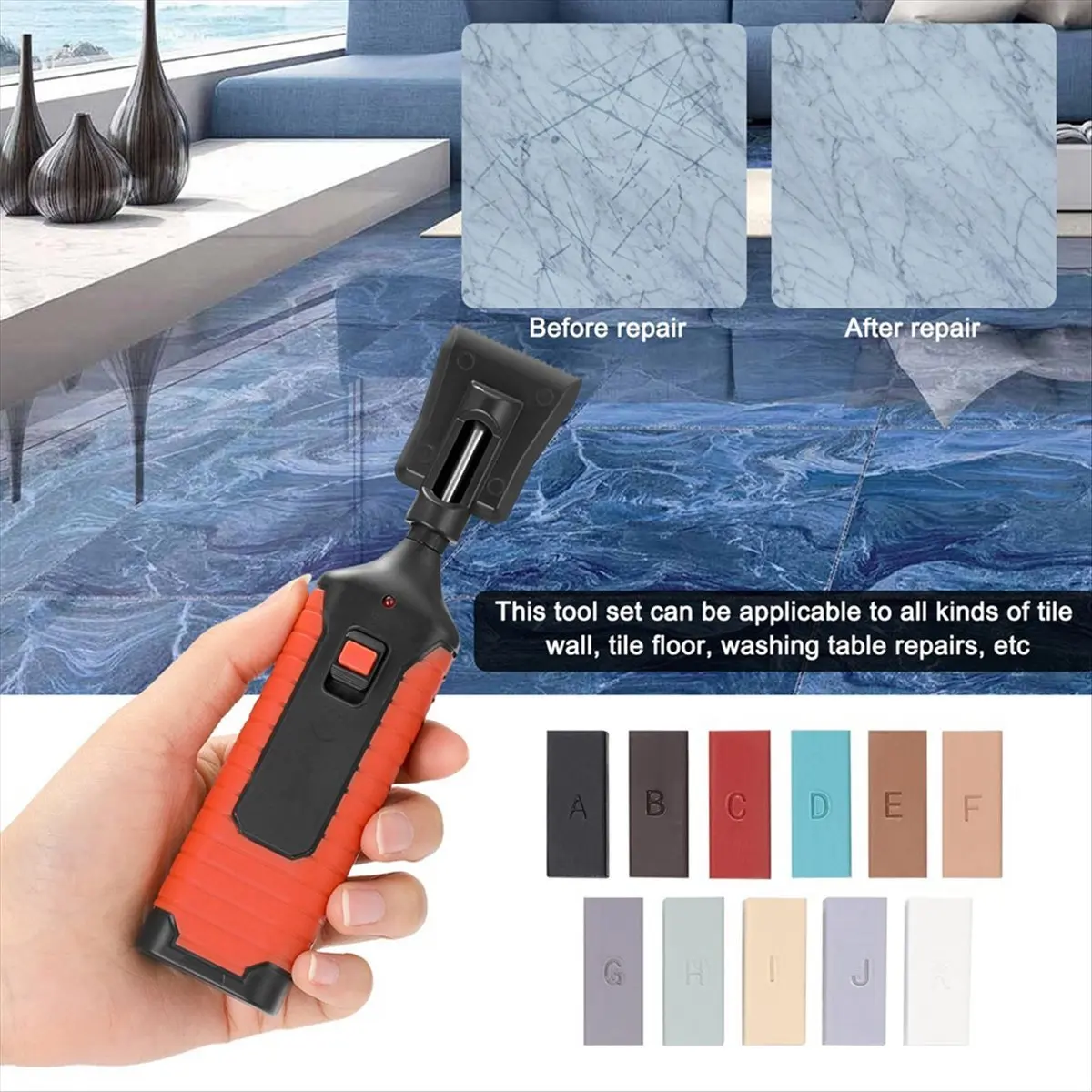 【37% OFF】Ceramic Tile Repairing Tool Set Scratch Repairing Crack Fill Tile DIY Floor Repair Kit Fix Wax Scratches Mending Tool