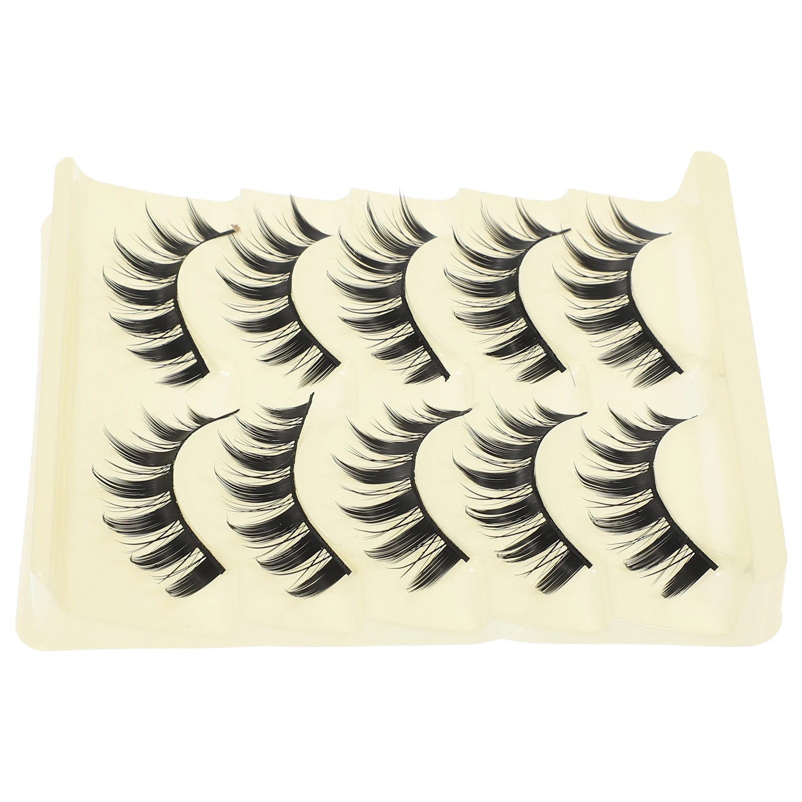 

5 Pairs Fake Eyelashes Suite Extensions for Women Fiber False Accessories Woman Artificial Strip