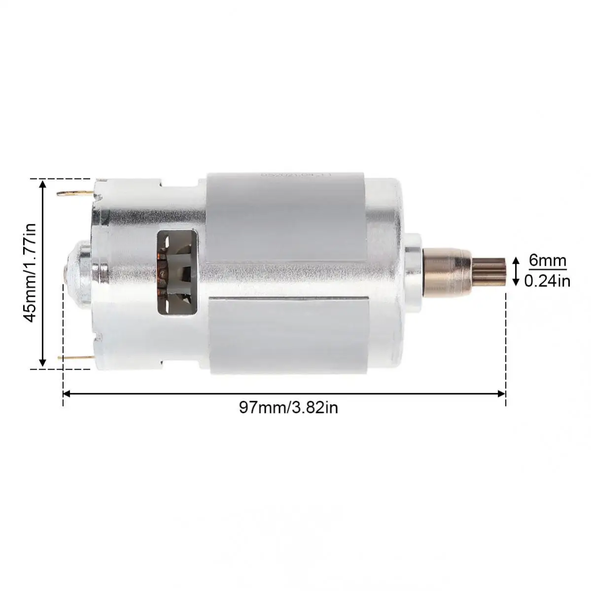 7Teeth RS775 DC Motor 21V 15000RPM High Speed Large Torque Micro Motor for Cordless Drill / Electric Wrench, 7 Teeth DC Motor