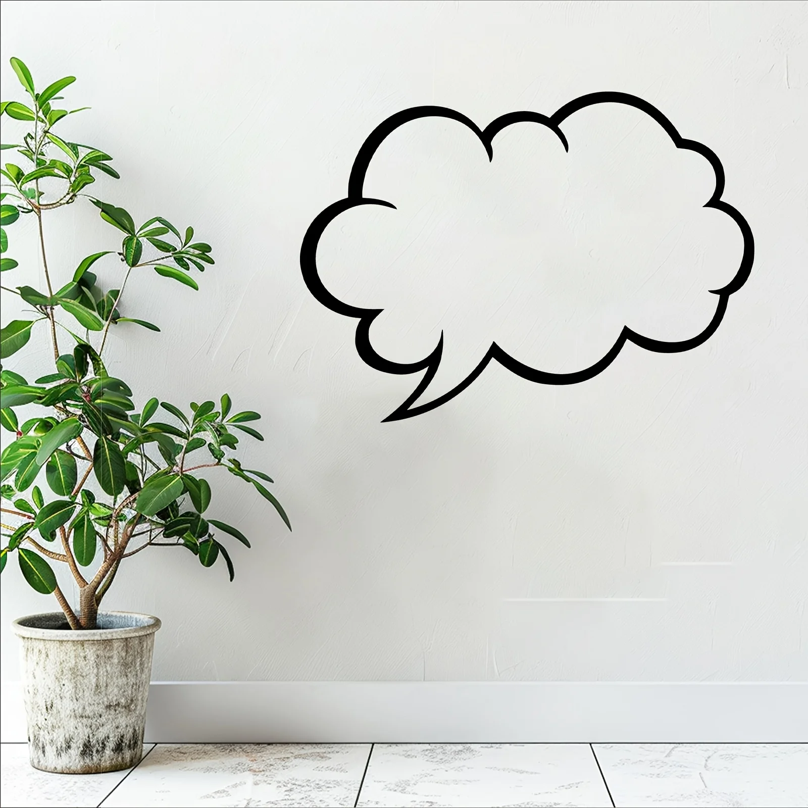 Modern Speech Bubble Wall Art Rust-Resistant Iron Sculpture Minimalist Chat Decor For Living Room Garden Fence Housewarming Gift