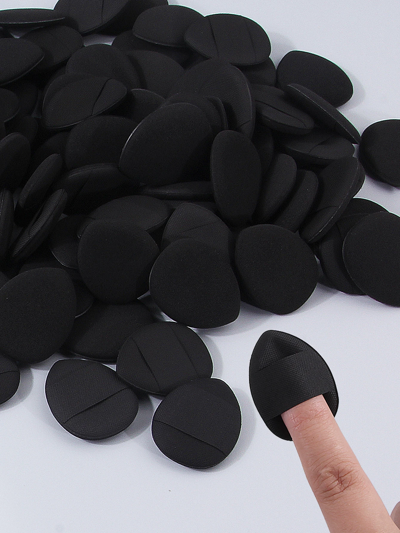 100pcs Multifunctional Thumb Powder Puff Non-latex Makeup Sponge Liquid Foundation Concealer Powder Puff Finger Powder Puff