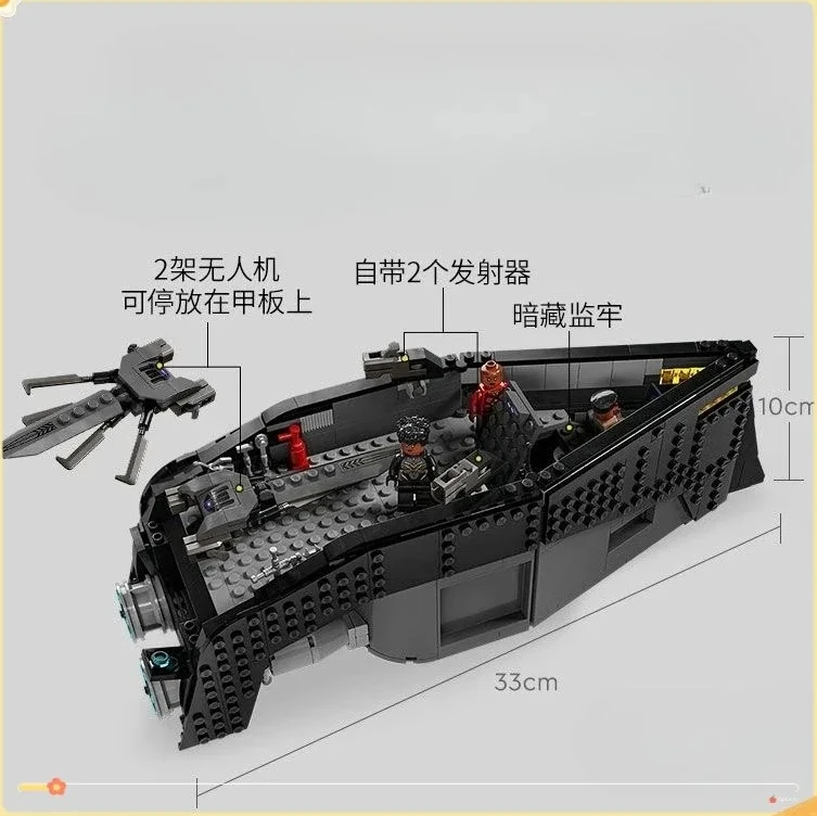 Movie 545pcs War on the Water DIY Building Blocks Bricks Model Compatible 76214 Model Toys for Children Christmas Kids Gifts moc