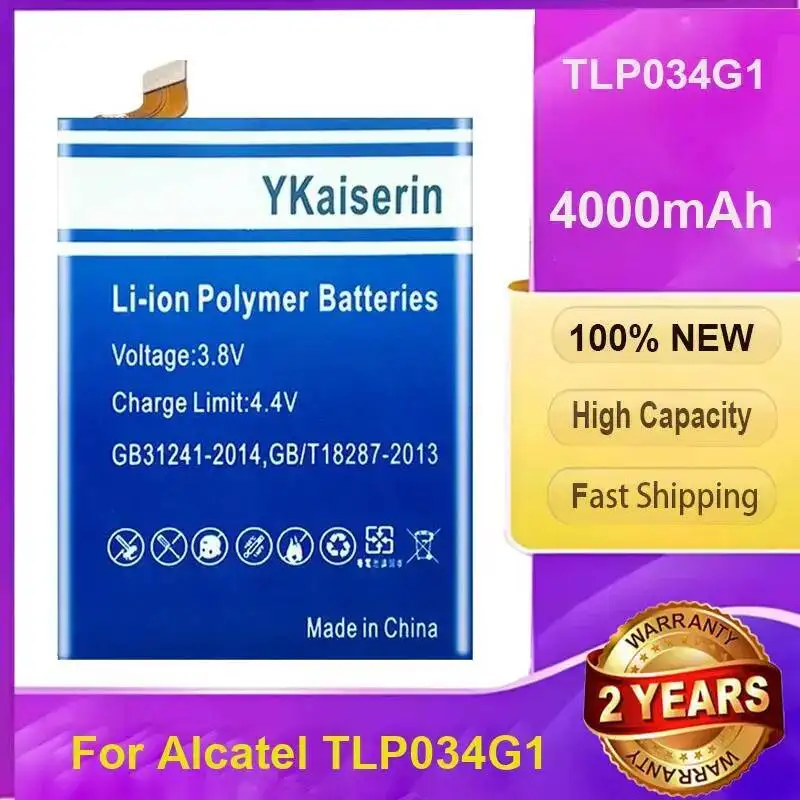 

Premium Replacement Reliable Power 4000Mah For Alcatel TLP034G1 Mobile Phone Battery