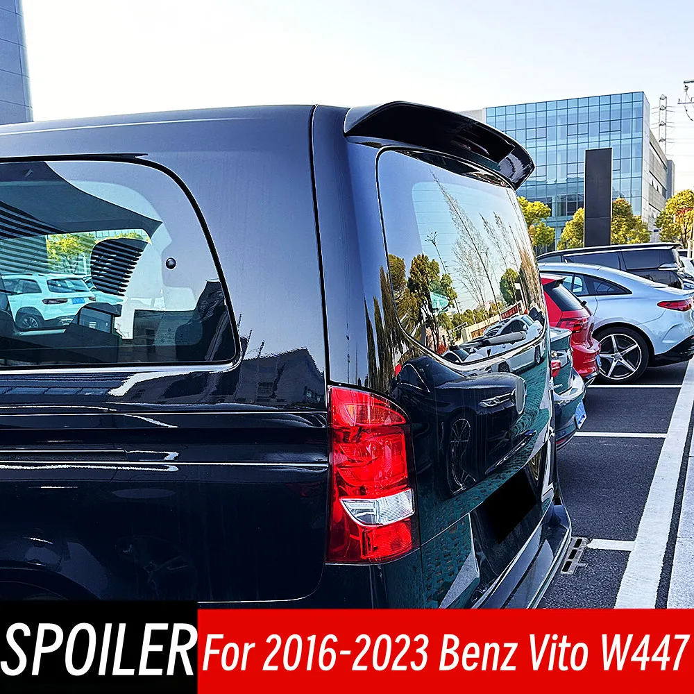

For 2016-2023 Mercedes-Benz Vito W447 V200 V220 V250 V260 Rear Roof Trunk Lid Spoiler Wing Car Black Carbon Exterior Accessories
