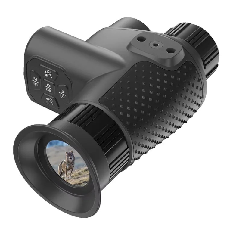 

Mini Head Mounted Monocular Night Vision, 400m Range Finder, 4K Video, 8X Zoom, 7-Level IR, 350~400m View Full Darkness