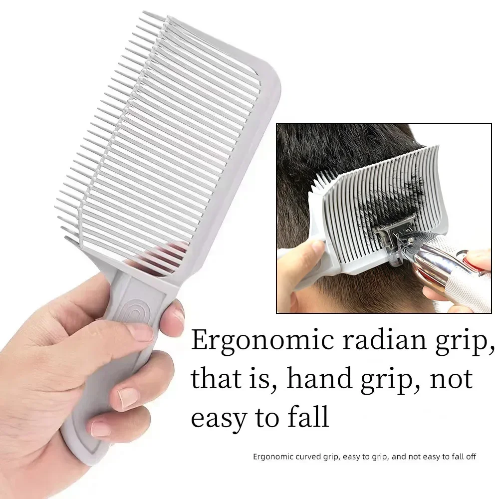 1Pcs Professional Barber Clipper Blending Flat Top Hair Cutting Comb for Men Heat Resistant Fade Brush Salon Styling Tool