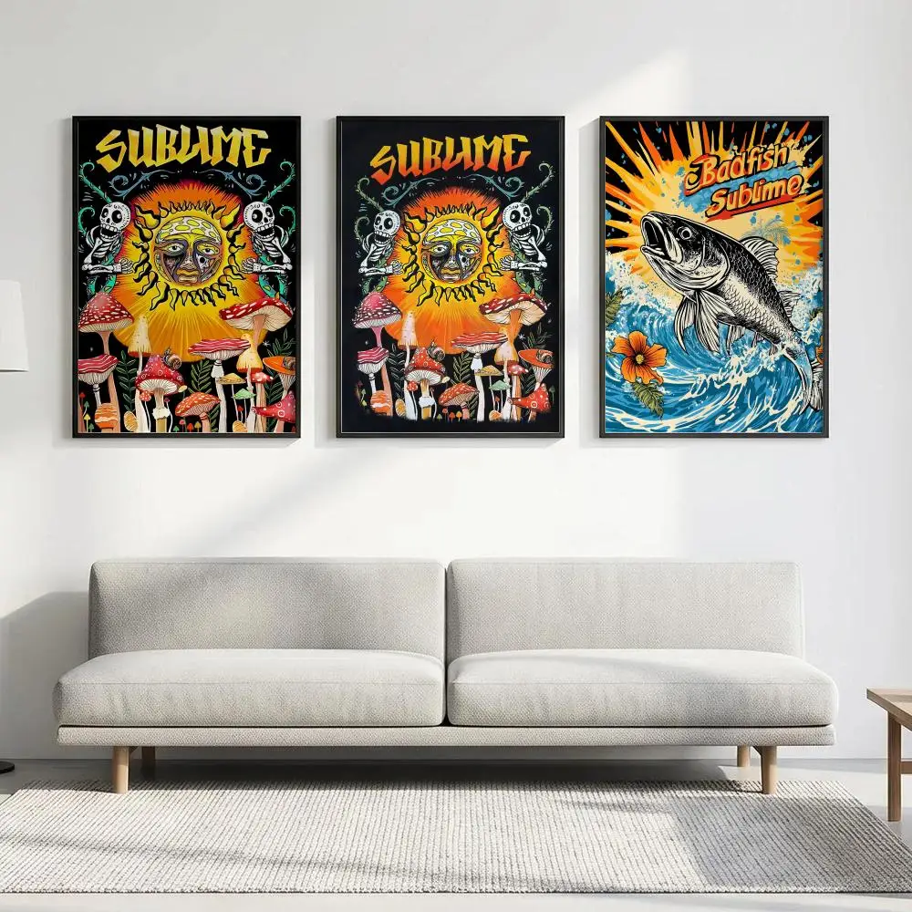 Band Sublime Poster HD Art Waterproof Sticky Wall Home Decoration Aesthetic