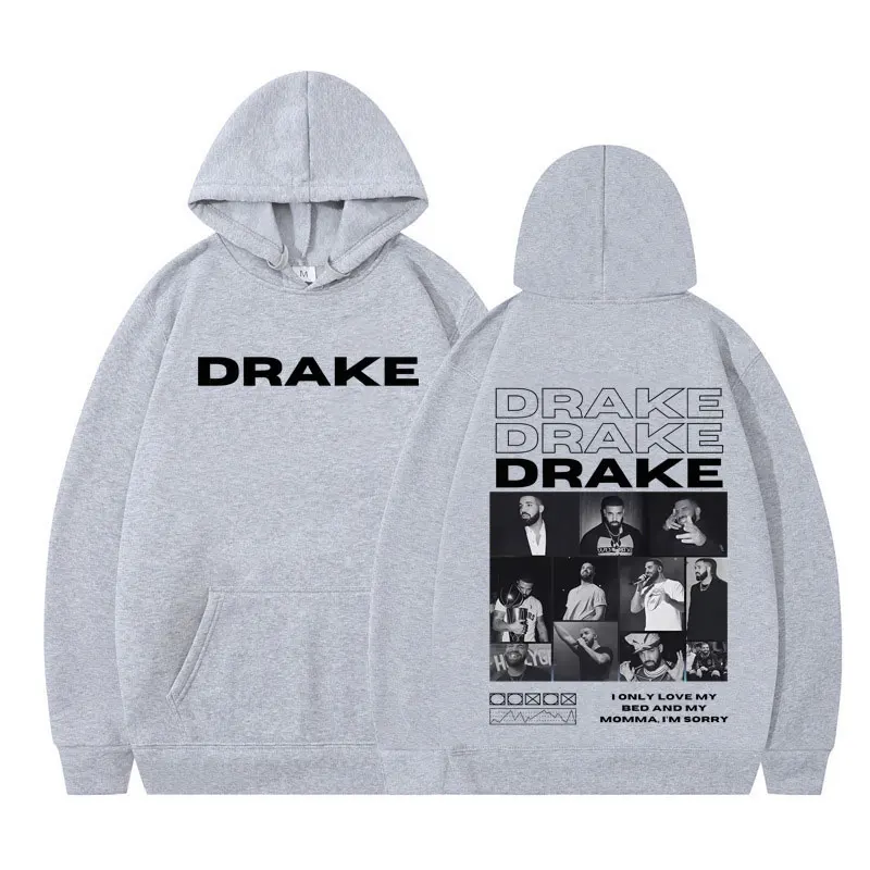 Rapero Drake 90s Vintage gráfico Sudadera con capucha hombres mujeres Hip-hop moda sudadera invierno de manga larga Casual pulóver ropa de calle Tops