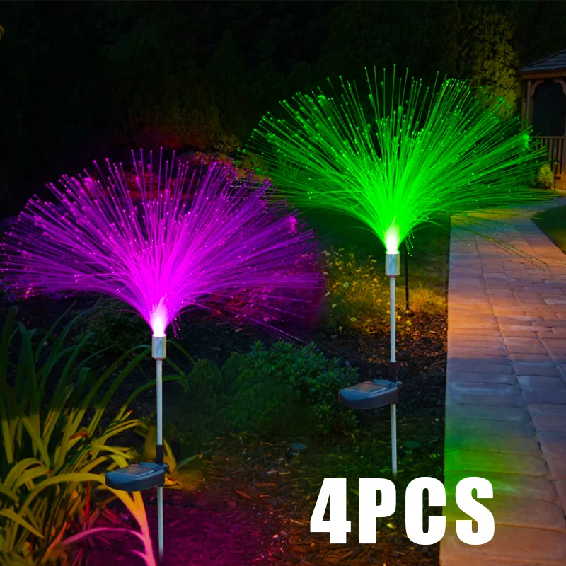 Solar Lights LED Outdoor Garden Decoration Lawn Lights 7 Colors Change Waterproof Solar Pathway Lamp