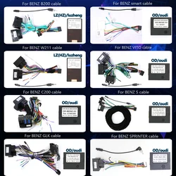 FOR BENZ ML GLK 04-11 SL R C CLASS 03-19 VITO 06-22 SPRINTER 05-18 SMART W219 W211 W171 Car Android cable harness decoder canbus