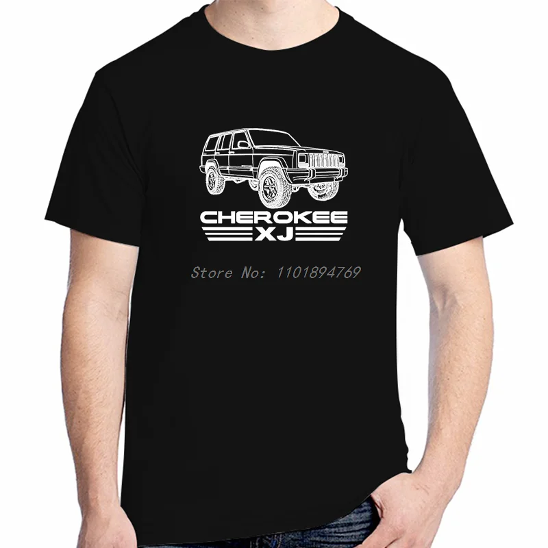 Summer Hot Sale Cotton T-Shirt Fashion Cherokee Xj Mj Off Road 4x4 Suv 4.0 4wd Graphic T Shirts Men's Short Sleeve T-Shirt