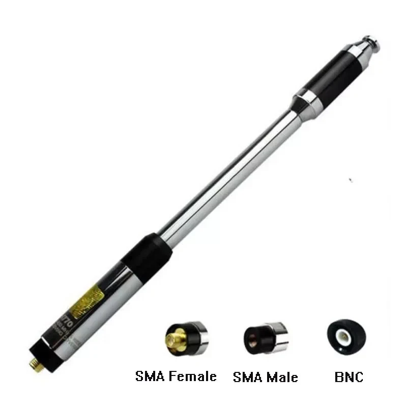 RH770 Telescopic Dual Band 144/430MHz High Gain SMA-Female/Male/BNC RH-770 Handheld Radio Antenna for Baofeng Ken-wood Har-vest