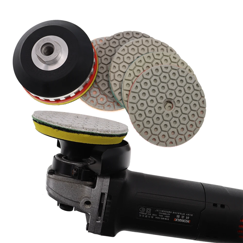 7PCS/Set Super 4Inch Diamond Polishing Pads Wet 100mm  Polishing Pad For Granite Marble Stone Concrete Grinding Discs