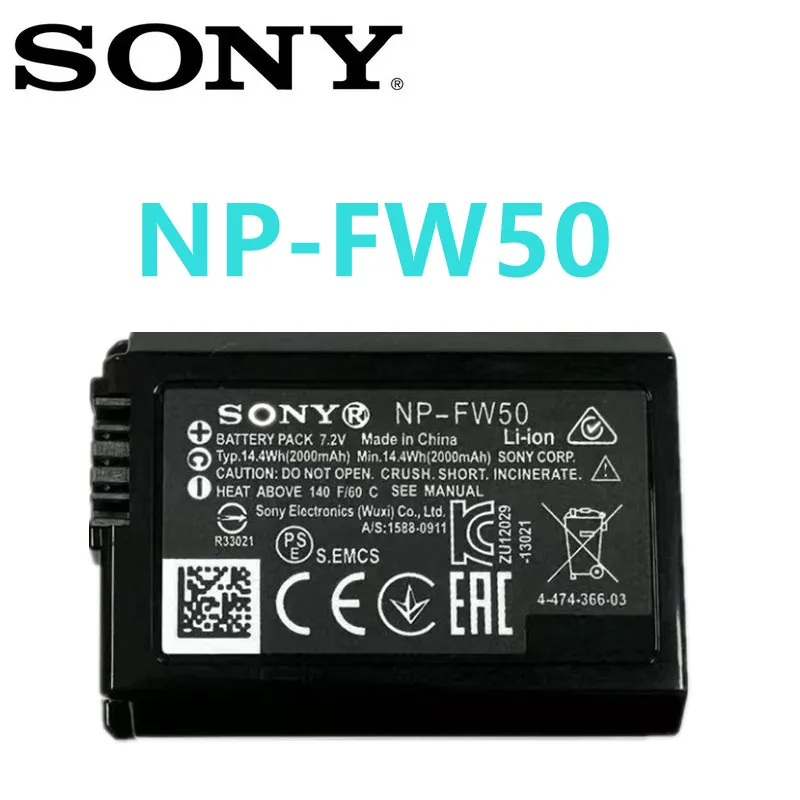 Original For SONY np-fw50 NP FW50 Battery For Sony Alpha a6500 a6300 a6000 a5000 a3000 NEX-3 a7R a7S NEX-7 NEX-3D NEX-3K NEX-5R