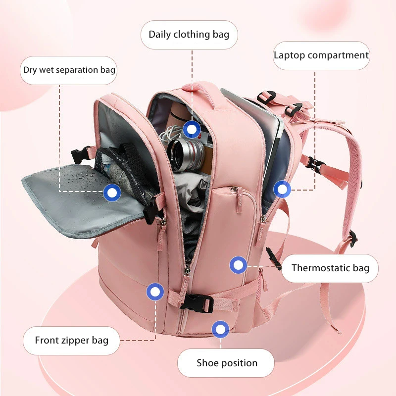 Business Backpack with USB charging port 15.6 16 Inch luggage Laptop Backpack Large Capacity computer backpack, hiking bag