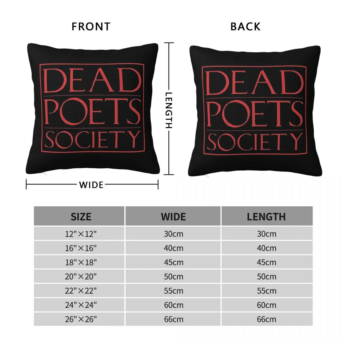 Lit Nerd Dead Poets Society Pillowcase Polyester Linen Velvet Printed Zip Decorative Sofa Seater Cushion Case