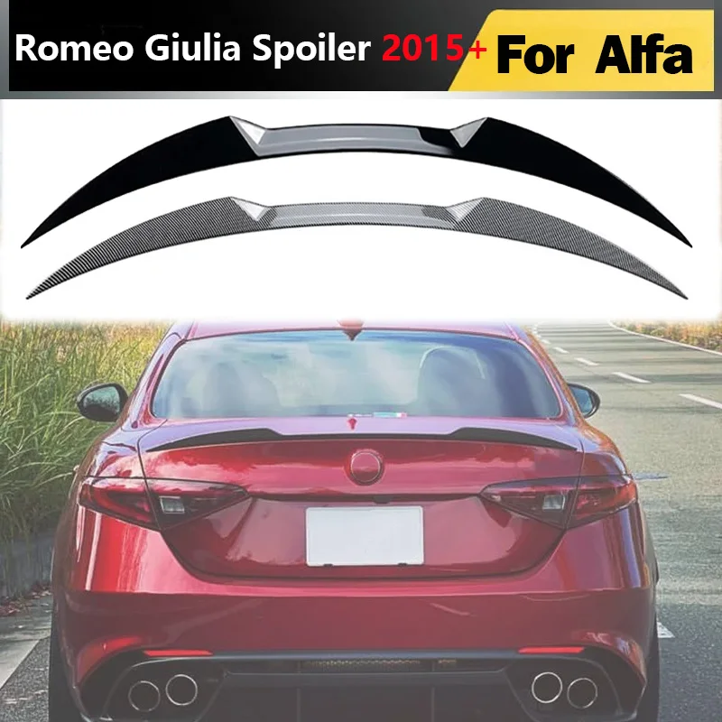 

For Alfa Romeo Giulia 2015 2016 2017 2018-2023 Spoiler Tail Top Wings Trim Rear Trunk Wing Spoiler Auto Accessories Decoration