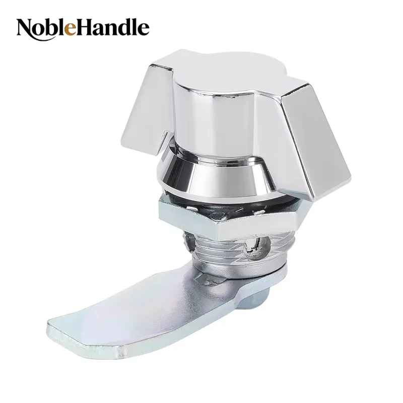 MS748-3 Stainless Steel Butterfly Cylindrical Cam Lock Handle Lock for Switchgear Mechanical Equipment Electrical Cabinet Door