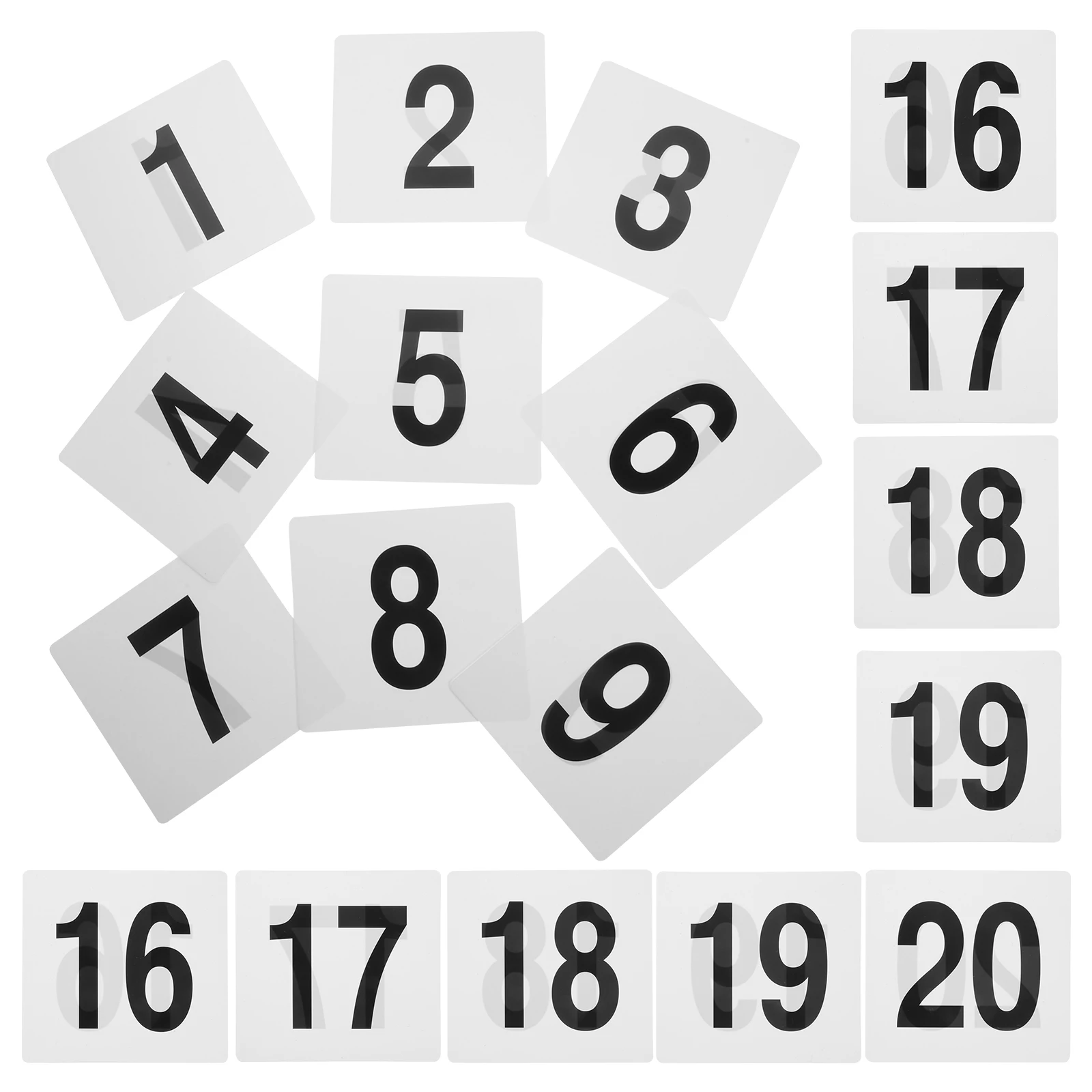 

25Pcs Seating Number Signs Plastic Table Numbers 1-25 Wedding Party Restaurant Decor Seat Card Party Number Sign
