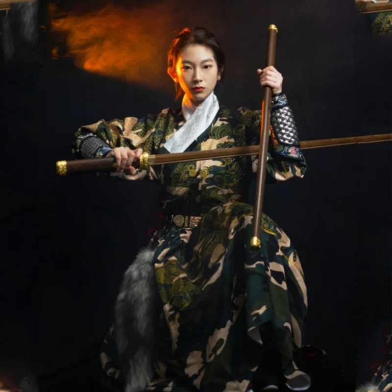 Camouflage Hanfu Dress Women Men Ancient Chinese Hanfu Adult Knight Archer Cosplay Costume Hanfu Dress For Men Women Plus Size