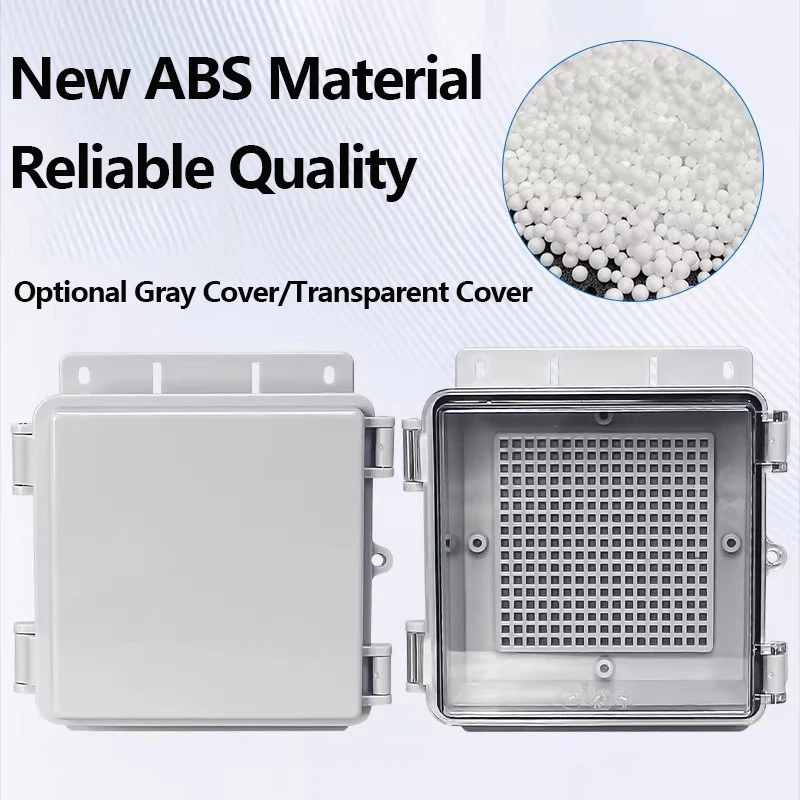IP66 Waterproof Junction Box Enclosure ABS with Ears Hinge Buckle Electronic Power Distribution Box for Electrical Project
