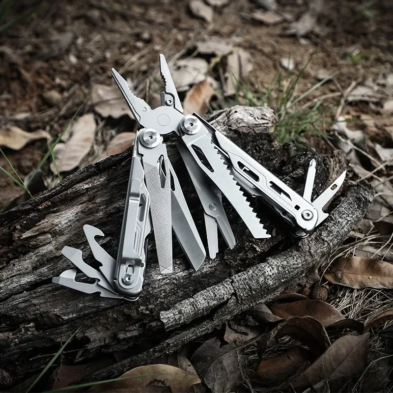 Multitool Plier Foldable and Self-Locking Hard Stainless Steel Multipurpose Portable Equipment for Outdoor Camping with Tool Kit