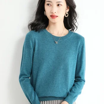 Women's Basic O-Neck Knit Pullover Sweater 3 Women Sweater O-neck Autumn Winter Basic Pullover Warm Casual Pulls Jumpers Korean Fashion Spring Knitwear Bottoming Shirt 2026 3
