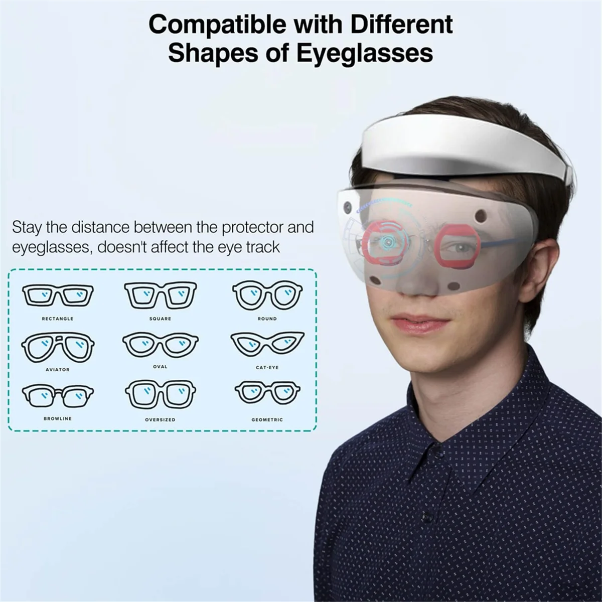 حافظة حماية إطار النظارات AA41T لنظارات PS VR2 Sony Myopia مقاومة للخدش من السيليكون حافظة واقية ناعمة، C