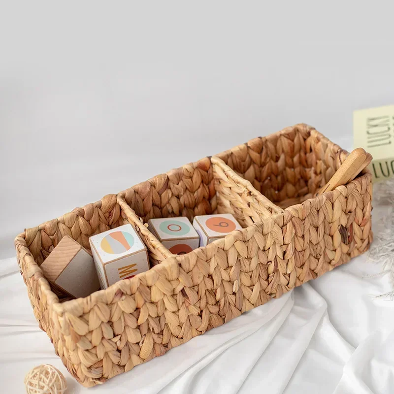 

Water Hyacinth Handmade Wicker Basket, Organizers Storage, Partition Organizadores, Storage Box, Organizador, Basket Bag