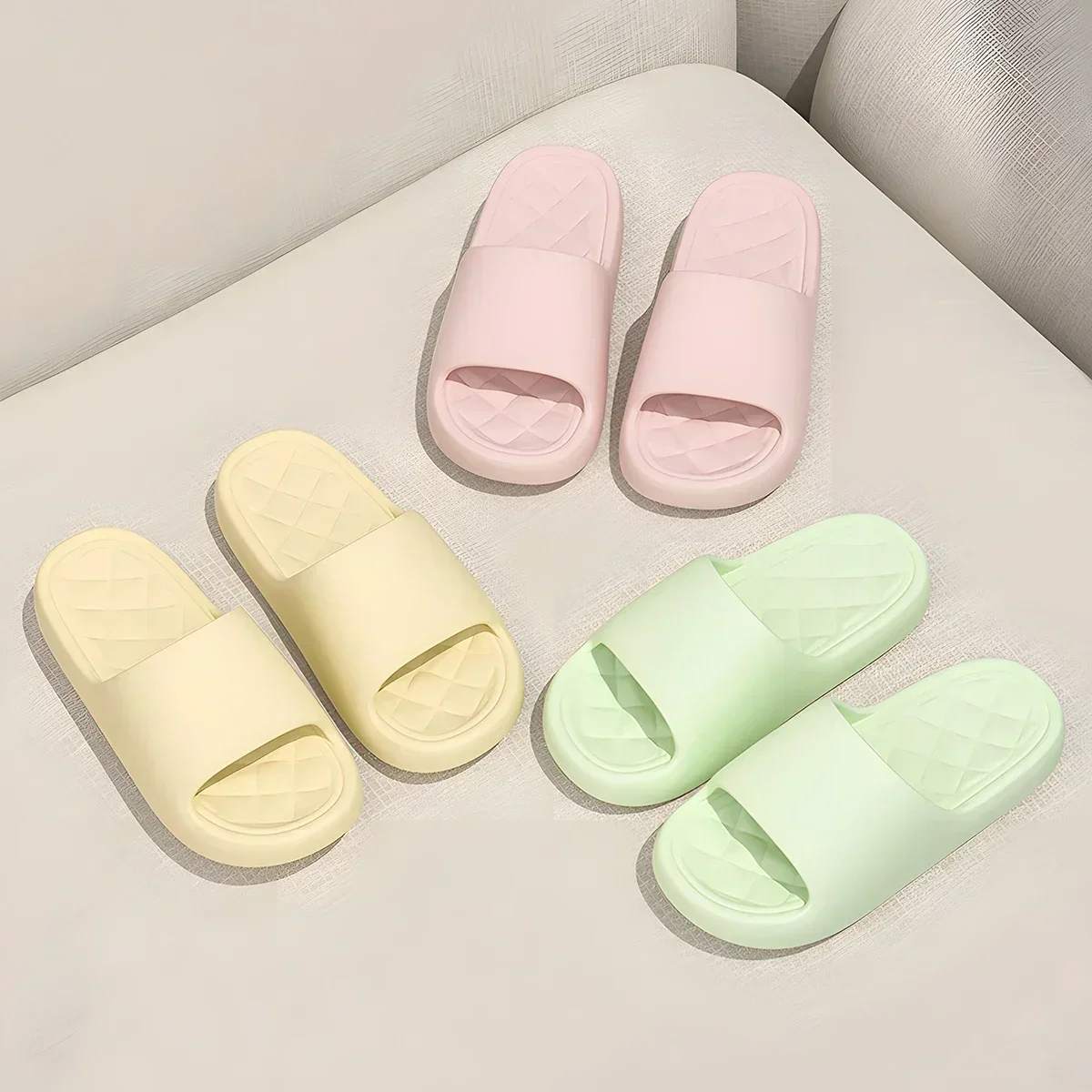 Summer EVA Soft Women's Slippers Indoor Home Casual Flat Flip Flops Bathroom Non-slip Slipper Outdoor Men Beach Slides Shoes