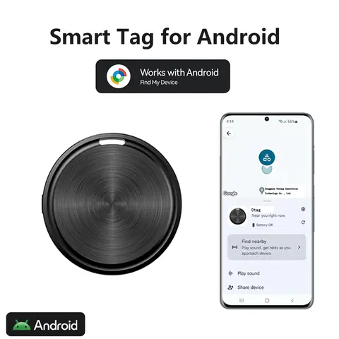 미니 트래커 블루투스는 Google과 함께 작동합니다. 내 장치 찾기 앱 스마트 태그 로케이터 추적 글로벌 포지셔닝 Android용 분실 방지