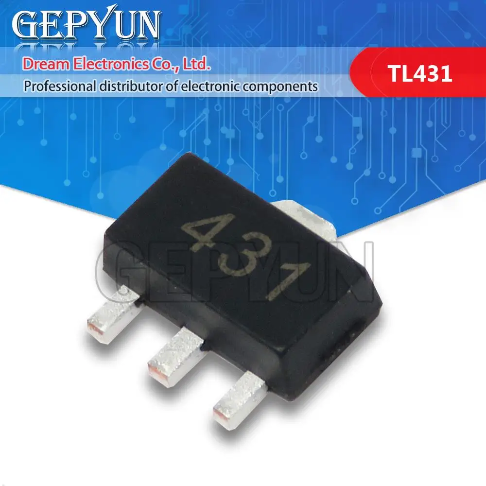 50PCS TL431 SOT89 TL431A SOT-89 SMD new voltage regulator IC