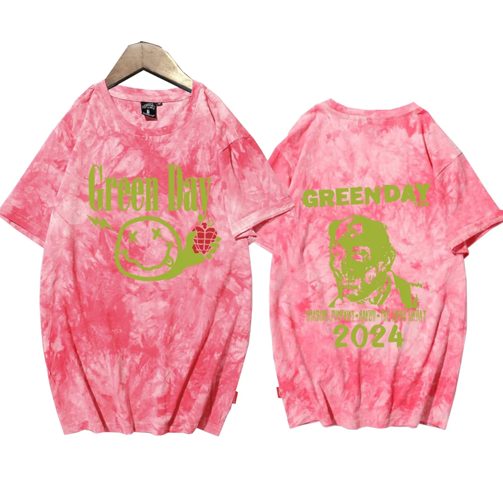 2024 savors Green Day Tie Dye camicie Unisex girocollo manica corta t-shirt