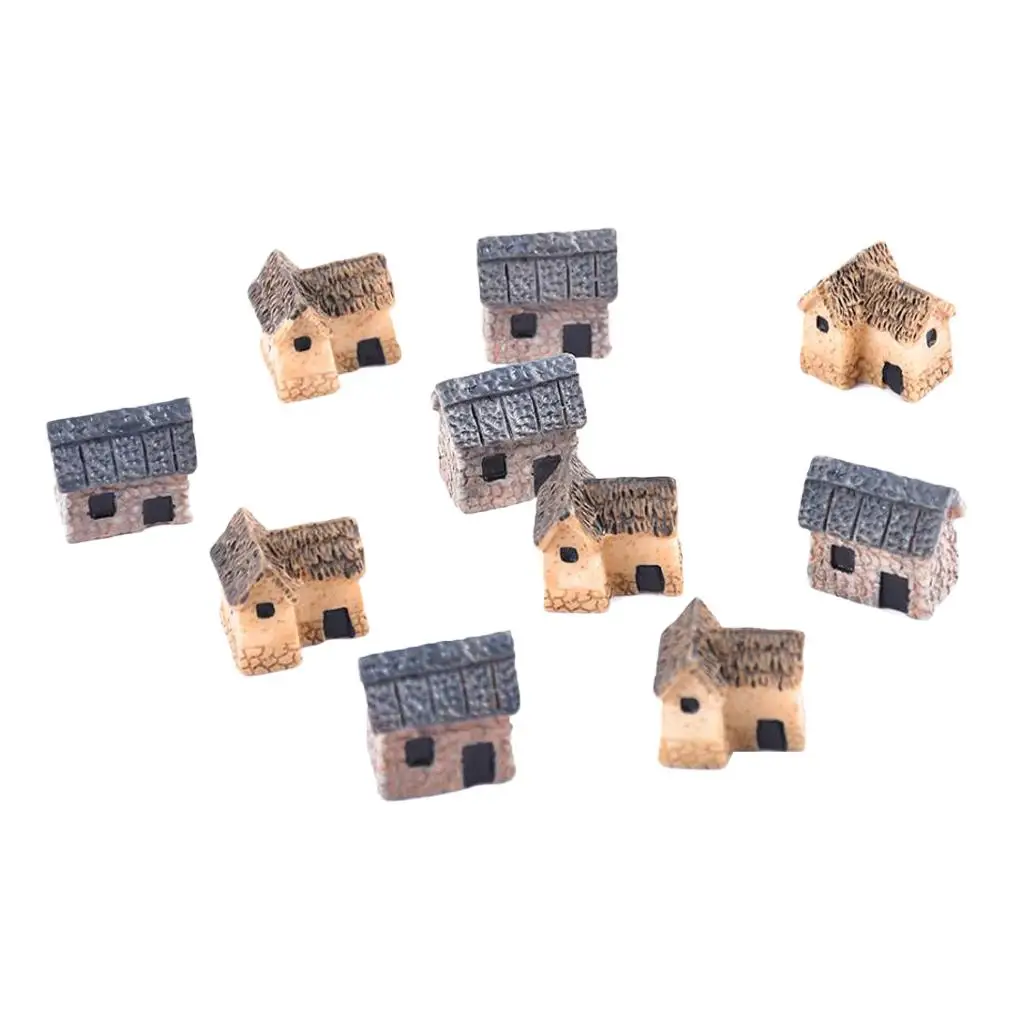 10 Vinatge House Miniature Fairy DIY Micro Landscape Home Decor
