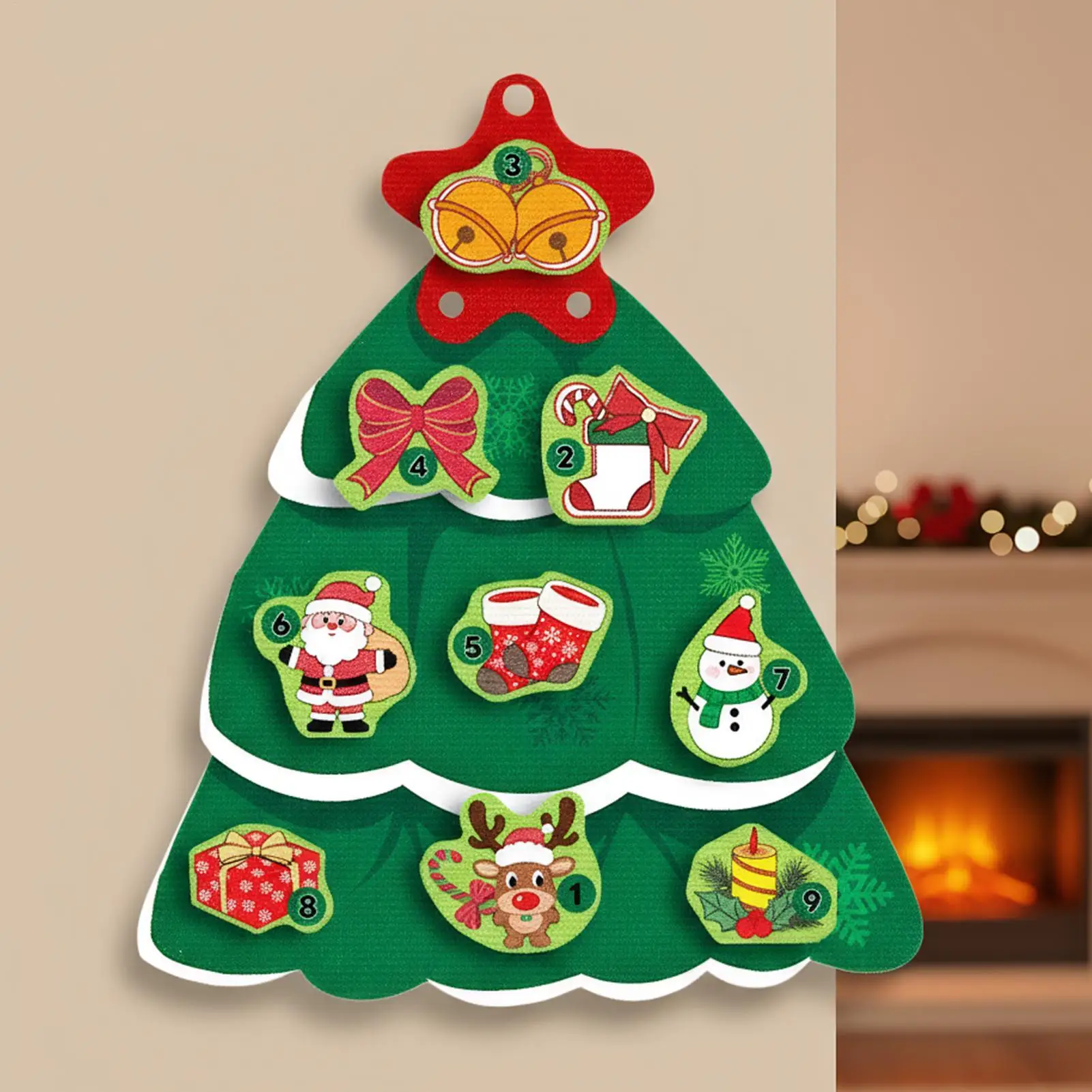 لوحة رمي السهام الخارجية 16.5 Icch لعبة الهدف على شكل شجرة عيد الميلاد الممتعة ألعاب عيد الميلاد ذاتية الصنع مع كرات لاصقة للأماكن الداخلية والخارجية